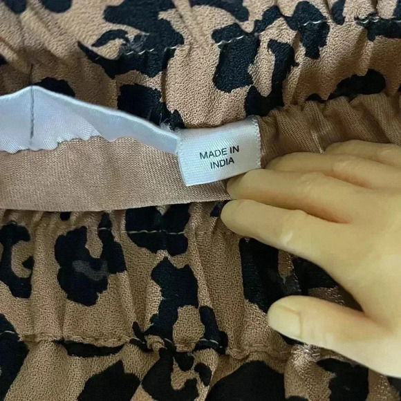 Vero Moda AWARE Leopard Print High Low Midi Skirt Brown XS - Picture 8 of 9